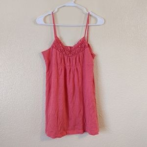 Ann Taylor Coral Ruffled Top